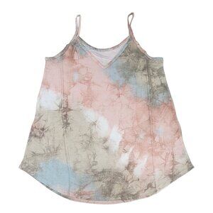 Tank Top Ultra Soft Pink & Taupe Acid Wash Womens Medium New in Bag